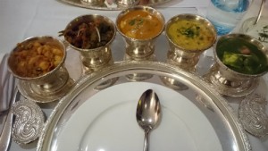 Platter with spoon by Neena Bhandari
